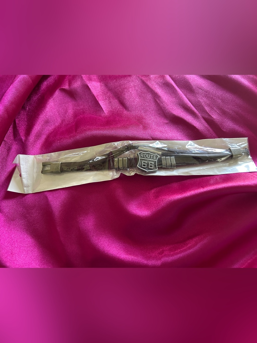 Route 66 Leather Bracelet. In Original Package